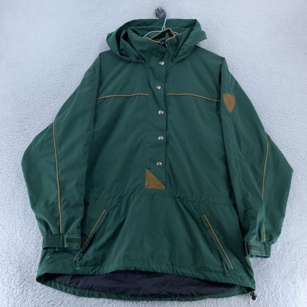 LL Bean Nordic Pullover Jacket Womens XL Green Hooded Outdoor Coat